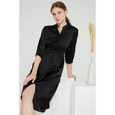 Silk Dress – Elegant 100% Mulberry with Cinched Waist