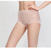 Silk Panties - 100% Natural Mid-Rise Waist Dots Printed Lace Underwear - LANI SILK