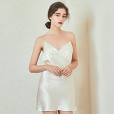 Silk Nightgown - V Neck Sling Elegant & Casual Sleepwear - LANI SILK