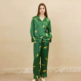 Silk Pajamas – Leopard Print, 100% Mulberry Silk Sleepwear - LANI SILK