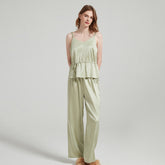 Silk Camisole Sets – 3-Piece Lounge Set with Pants & Shorts