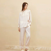 Silk Pajama – Vintage Style Mulberry Silk Sleepwear with Lace Trim - LANI SILK