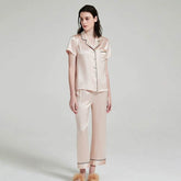 Silk Pajamas - Premium 100% Silk Sleepwear Short Sleeve & Long Pants - LANI SILK