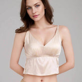 Silk Bra - Wire Free Thin Padded Camisole - LANI SILK