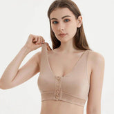 Silk Bra - Cup Front Closure Natural Silk Lining Wire Free - LANI SILK