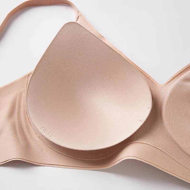 Silk Bra - Cups Seamless Wire Natural Lining Thin Padding - LANI SILK