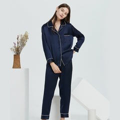 100% Mulberry Silk Pajama Set – Elegant & Luxurious Sleepwear for Women