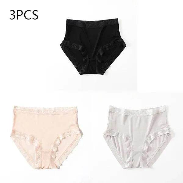 Silk Panties - 100% Natural High Waist Briefs Sexy Lingerie - LANI SILK 