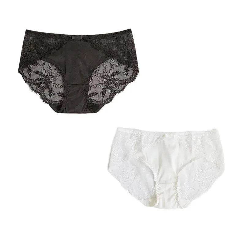 Silk Panties - 100% Natural Silk Lining Sexy Lace Briefs - LANI SILK 
