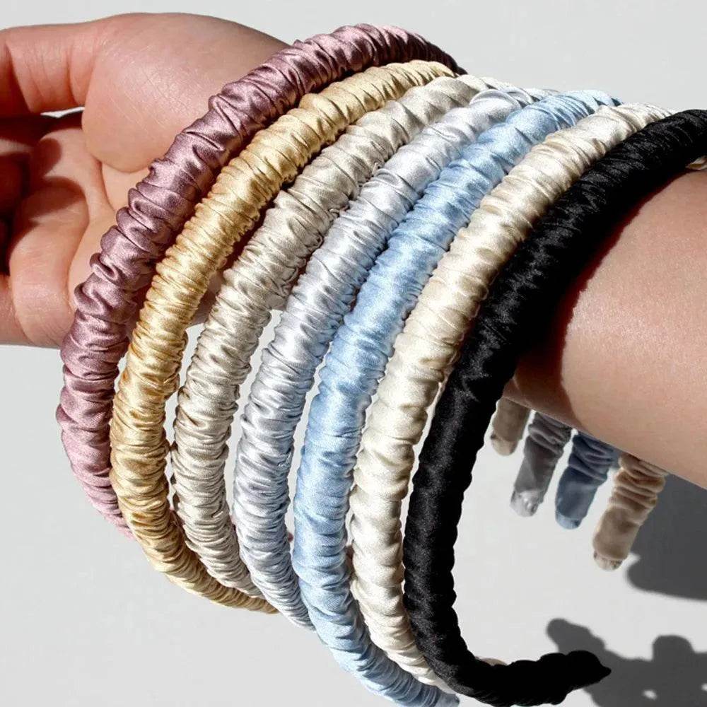 Silk Scrunchies - Elastic Hair Bands Luxury Holders - LANI SILK 