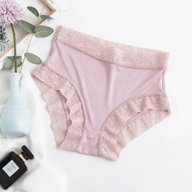 Silk Panties - Natural Waist Briefs Breathable Underwear - LANI SILK 