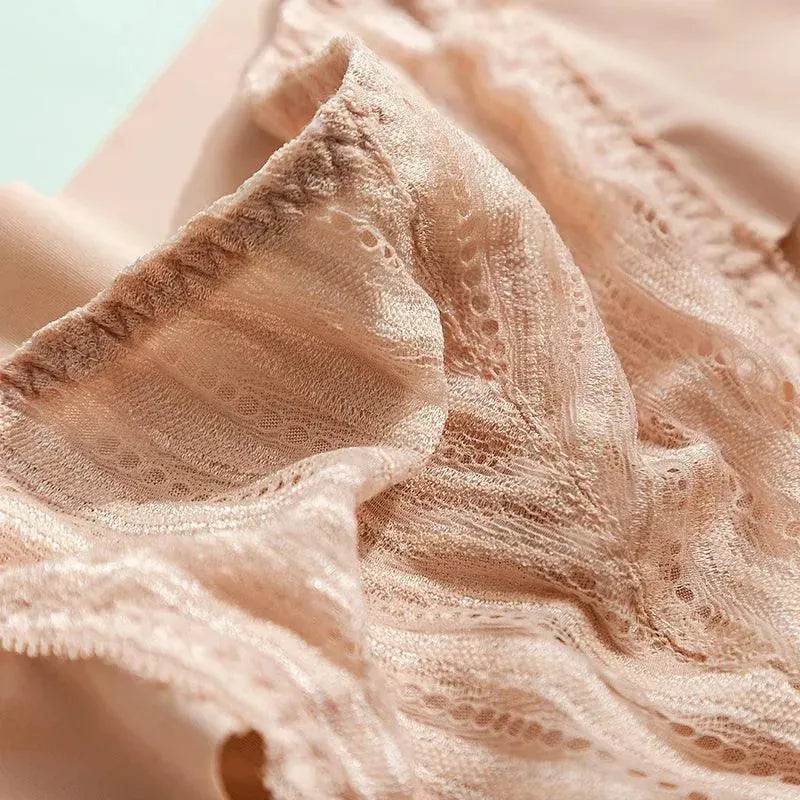 Silk Panties - Lot Natural Lining Seamless Lace Briefs Everyday Wear - LANI SILK 