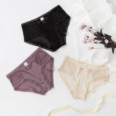 Silk Panties - 100% Natural Silk & Lace, Comfortable Everyday Briefs