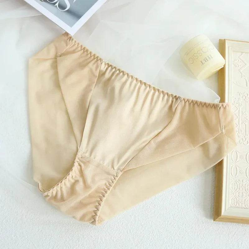 Silk Panties - Lining Lace Briefs Everyday Wear - LANI SILK 