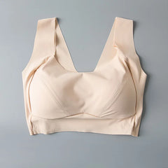 Silk Bra - Wire-Free 100% Natural Silk Lining Full Cups Everyday Wear