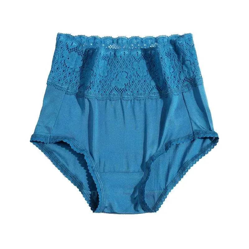 Silk Panties - 100% Natural Silk & Lace High Rise Briefs - LANI SILK 
