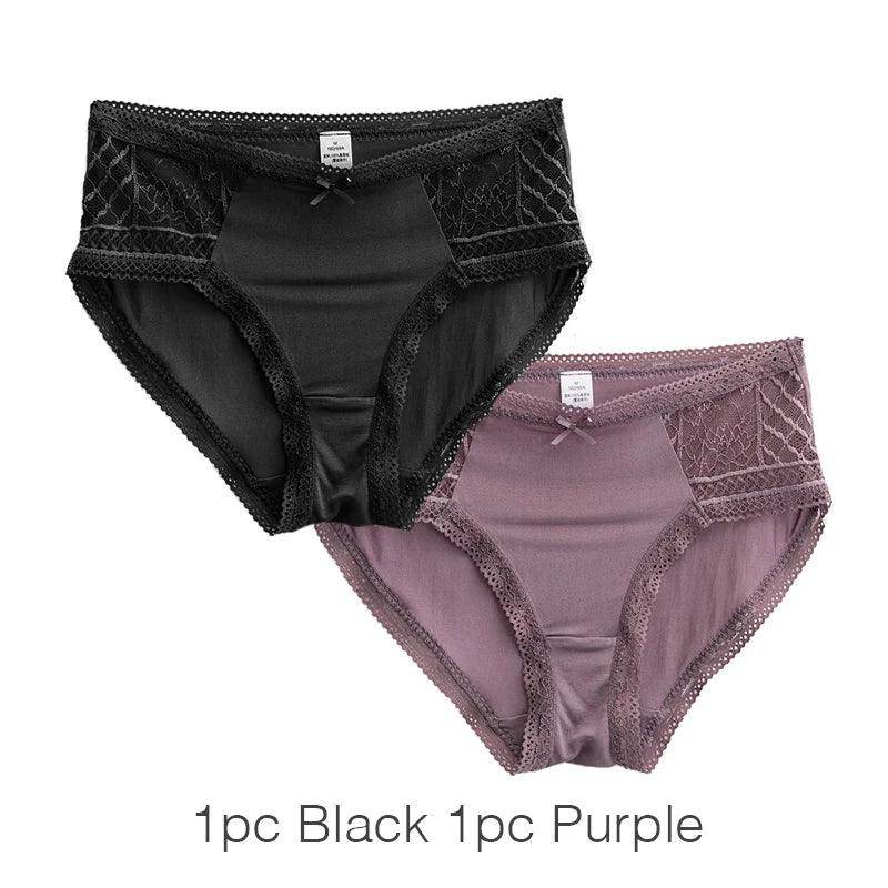 Silk Panties - 100% Natural Silk & Lace Comfortable Everyday Briefs - LANI SILK 