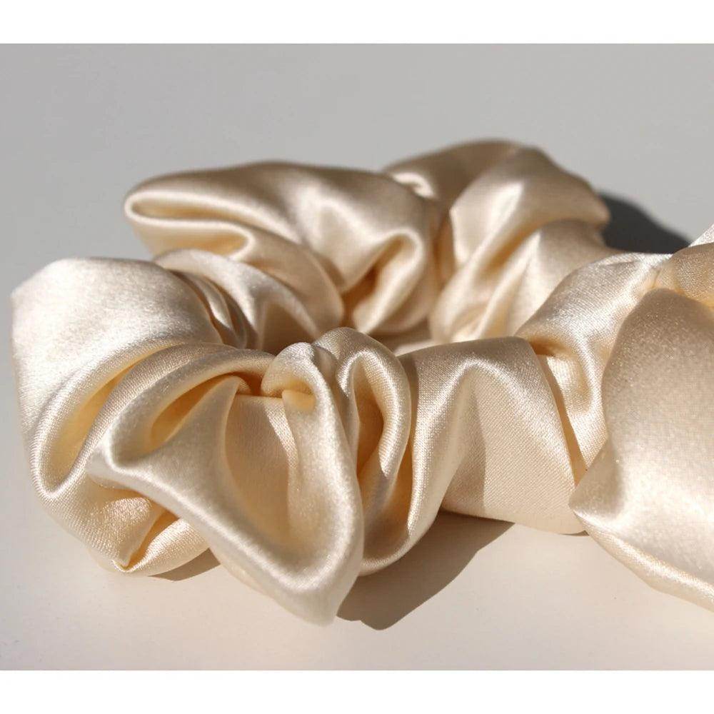 Silk Scrunchies - Pure Floral Hair Ties Elastic Damage - LANI SILK 