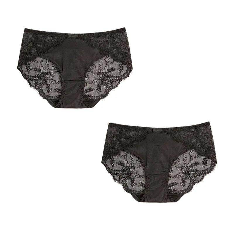 Silk Panties - 100% Natural Silk Lining Sexy Lace Briefs - LANI SILK 
