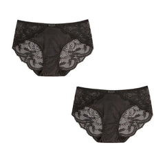 Silk Panties - 100% Natural Silk Lining Sexy Lace Briefs