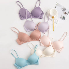 Silk Bra Wireless Pure Seamless Padded Push Up Underwear