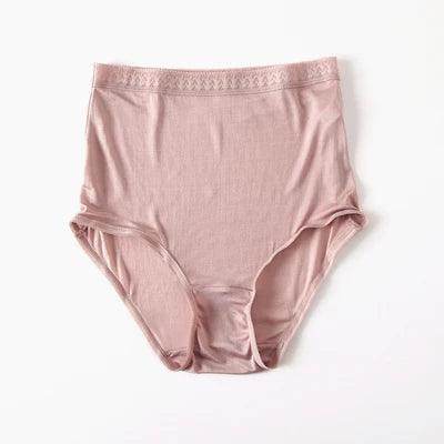 Silk Panties - Natural High Waist Briefs Transparent Underwear - LANI SILK 
