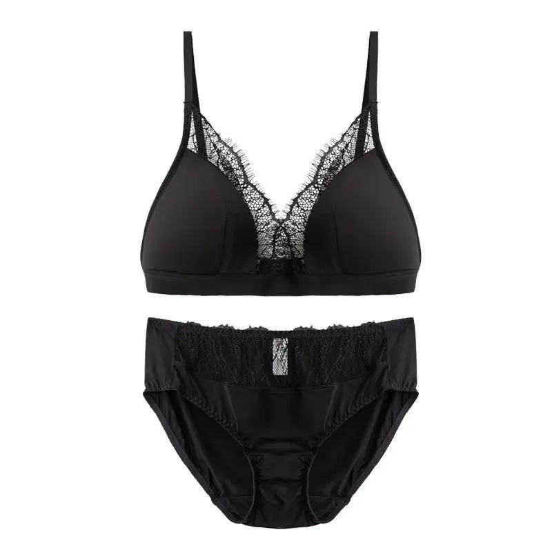 Silk Bra & Panty Sets - Lace Wire Thin Comfortable Underwear - LANI SILK 