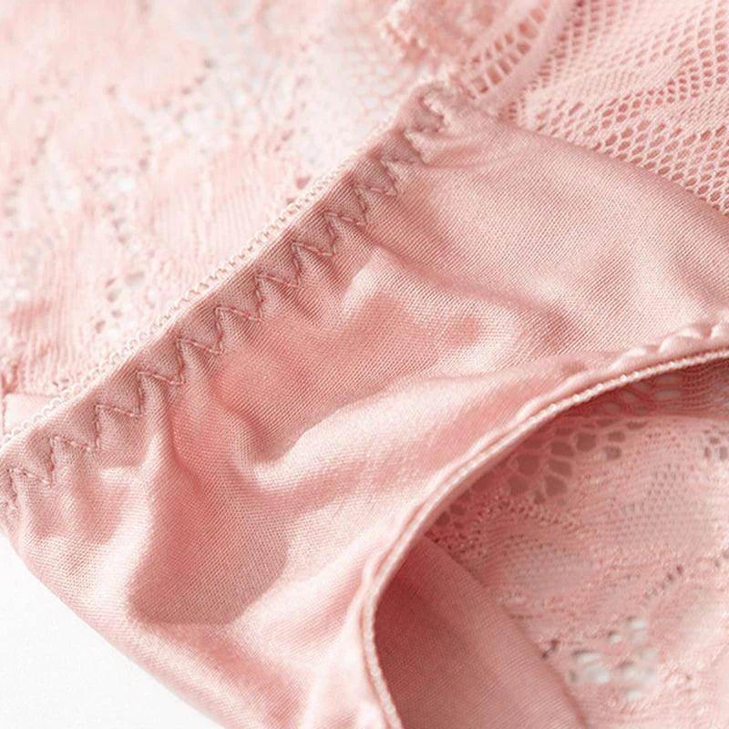 Silk Panties - Lace Briefs Seamless Transparent Lingerie - LANI SILK 