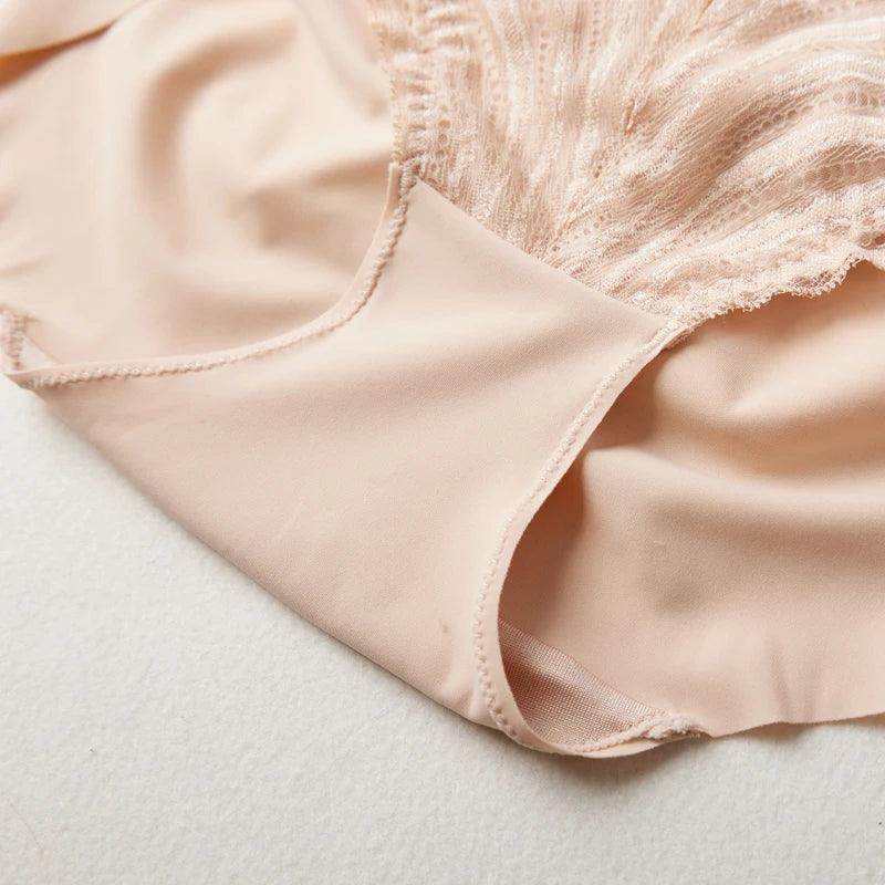 Silk Panties - Lot Natural Lining Seamless Lace Briefs Everyday Wear - LANI SILK 