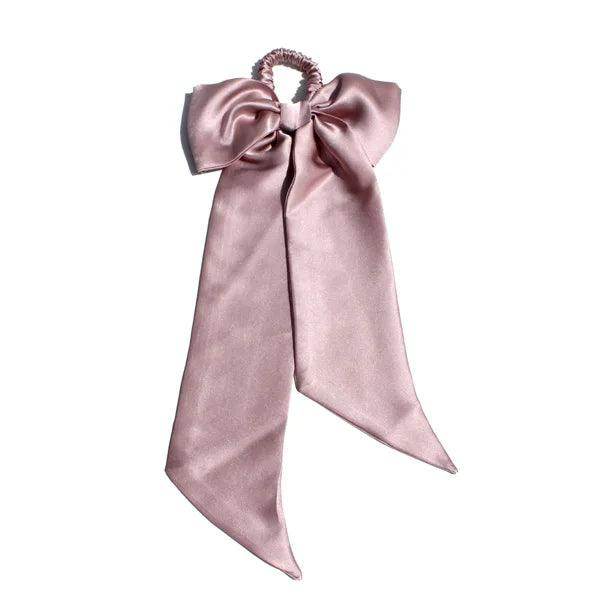 Silk Scrunchies - Ribbon & Skinny Set Hair With Bow Elastic - LANI SILK 