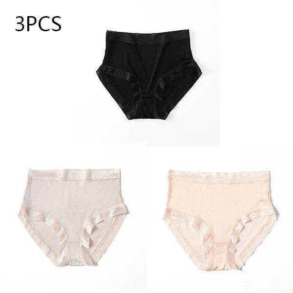 Silk Panties - 100% Natural High Waist Briefs Sexy Lingerie - LANI SILK 