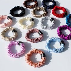 Silk Scrunchies - Hair Ties Elastic Bands No Damage