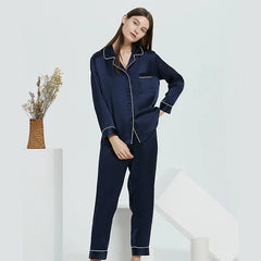 Silk Pajamas - Elegant Long Sleeve Sleepwear Sexy