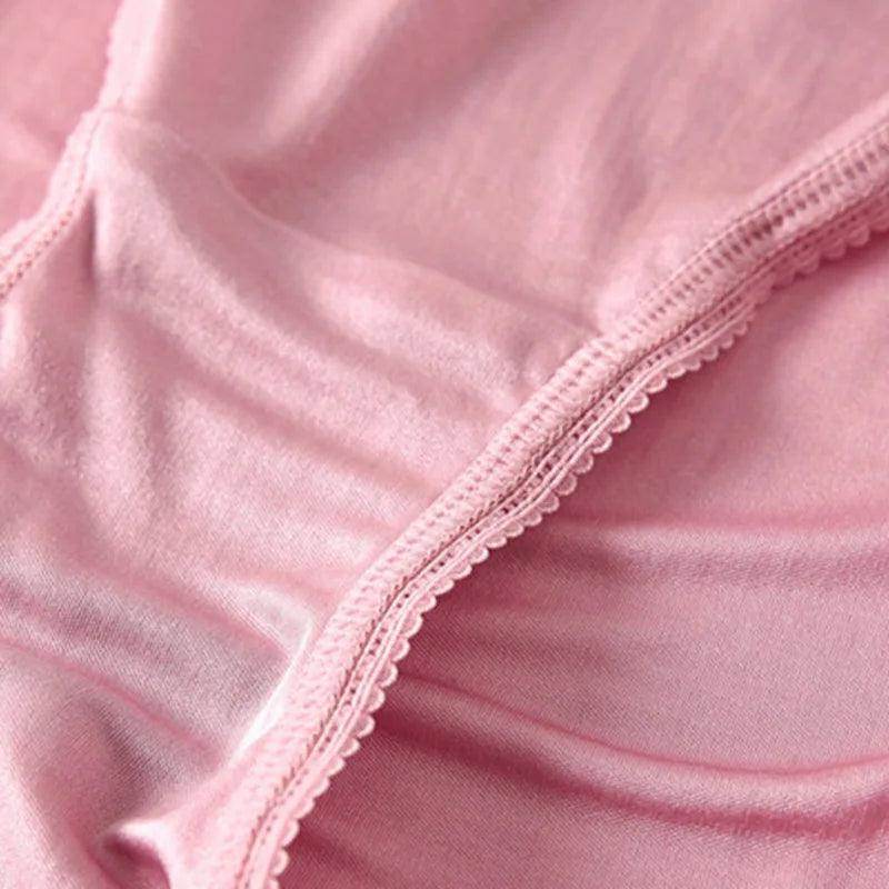 Silk Panties - Natural High Waist Briefs Transparent Underwear - LANI SILK 