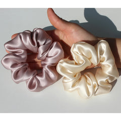 Silk Scrunchies - Large Elastic Damage Holders for Women