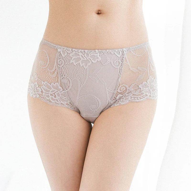 Silk Panties - Lace Briefs Seamless Transparent Lingerie - LANI SILK 