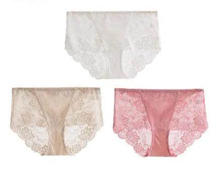 Silk Panties - Lace Briefs Seamless Transparent Lingerie - LANI SILK 