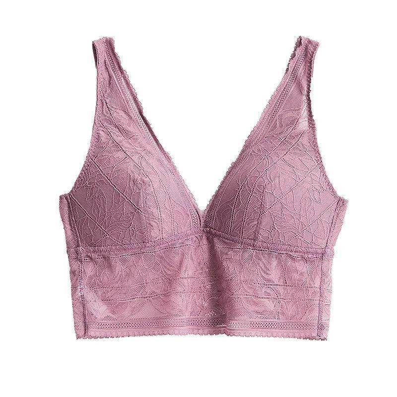 Silk Bra - Lace Wire Free 100% Silk Lining Thin Padding - LANI SILK 