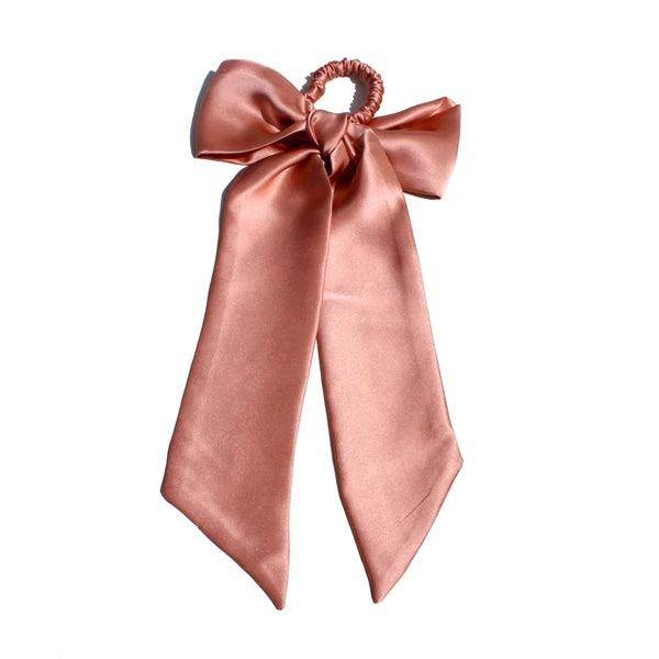 Silk Scrunchies - Ribbon & Skinny Set Hair With Bow Elastic - LANI SILK 