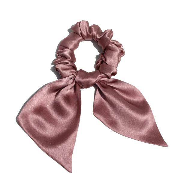 Silk Scrunchies - Bunny Ear Hair Ties Bowknot Elastic Bands Holders - LANI SILK 