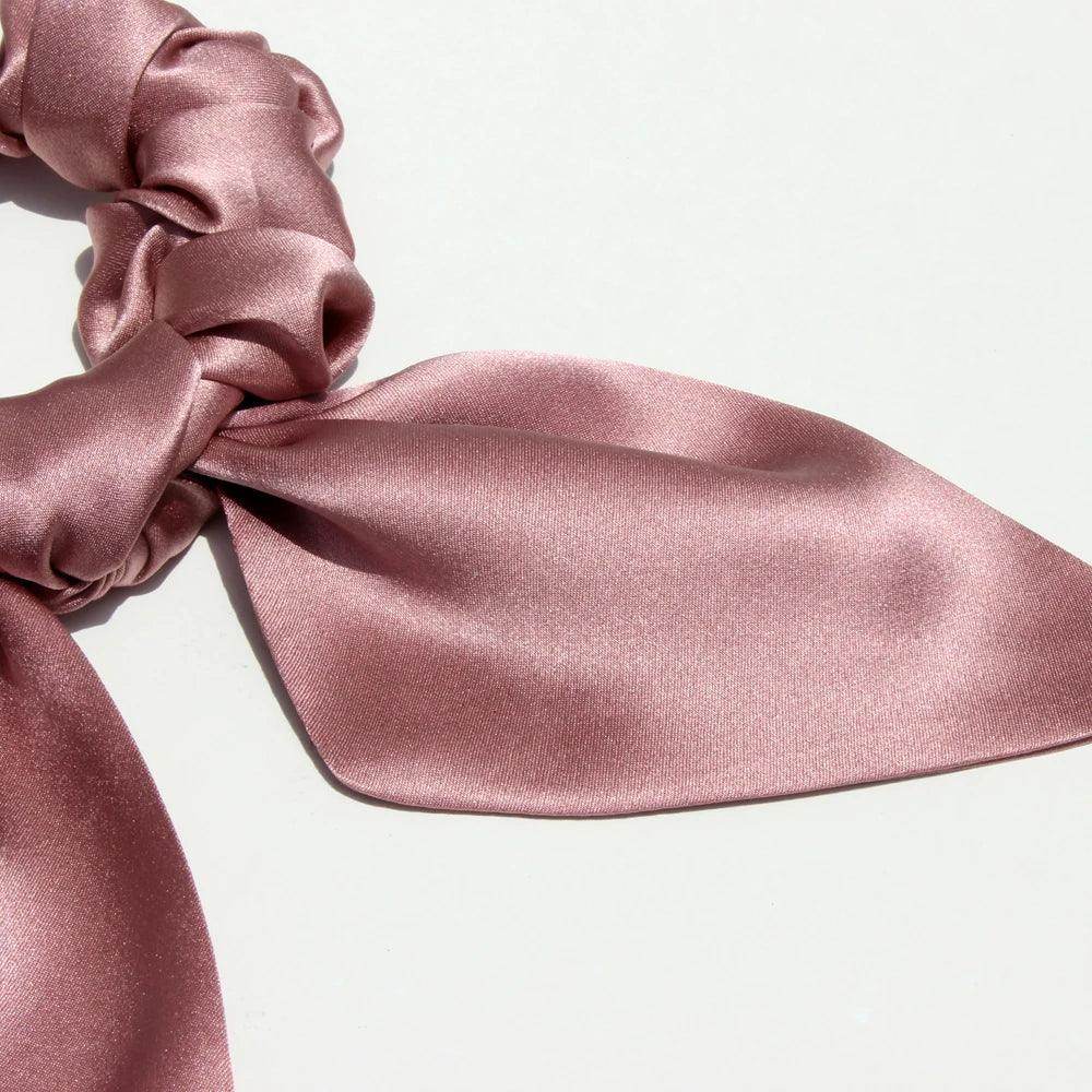 Silk Scrunchies - Bunny Ear Hair Ties Bowknot Elastic Bands Holders - LANI SILK 