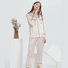 Silk Pajamas - Elegant Long Sleeve Sleepwear Sexy - LANI SILK 