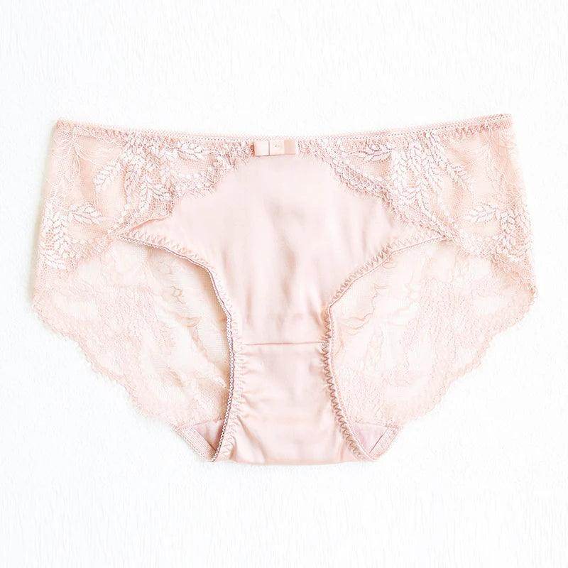 Silk Panties - 100% Natural Silk Lining Sexy Lace Briefs - LANI SILK 