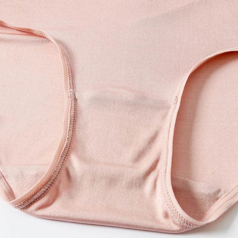 Silk Panties - High Waist Briefs Full Coverage Underwear - LANI SILK 
