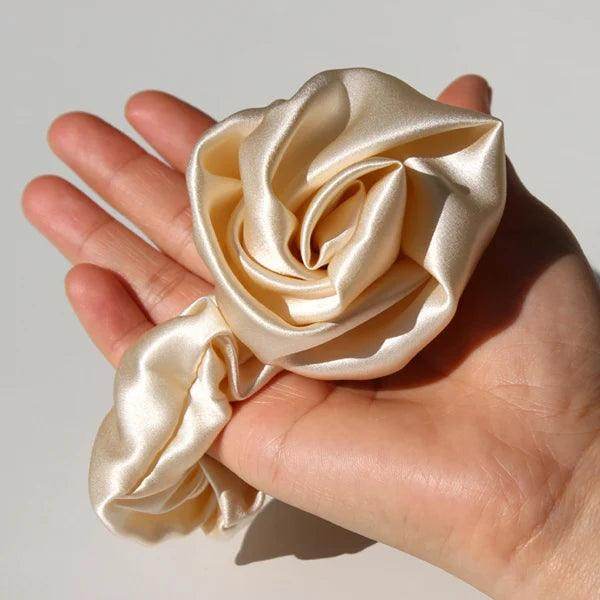 Silk Scrunchies - Pure Floral Hair Ties Elastic Damage - LANI SILK 