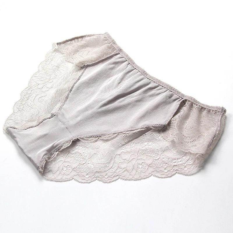 Silk Panties - Lace 100% Natural Silk Sexy Low Rise - LANI SILK 