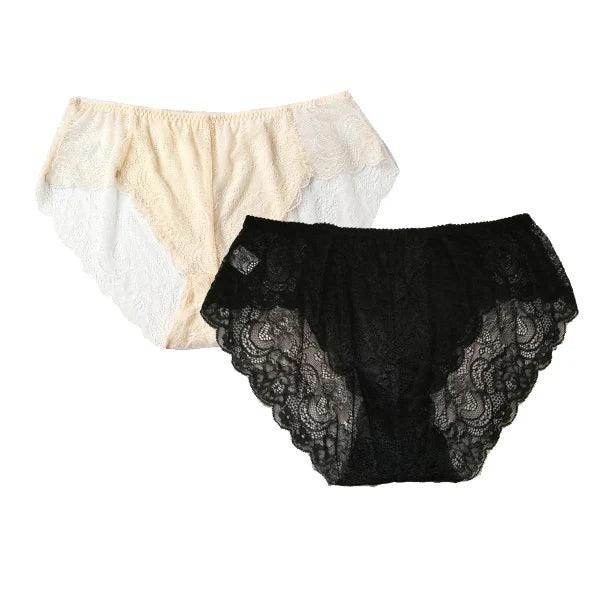 Silk Panties - Lace 100% Natural Silk Sexy Low Rise - LANI SILK 
