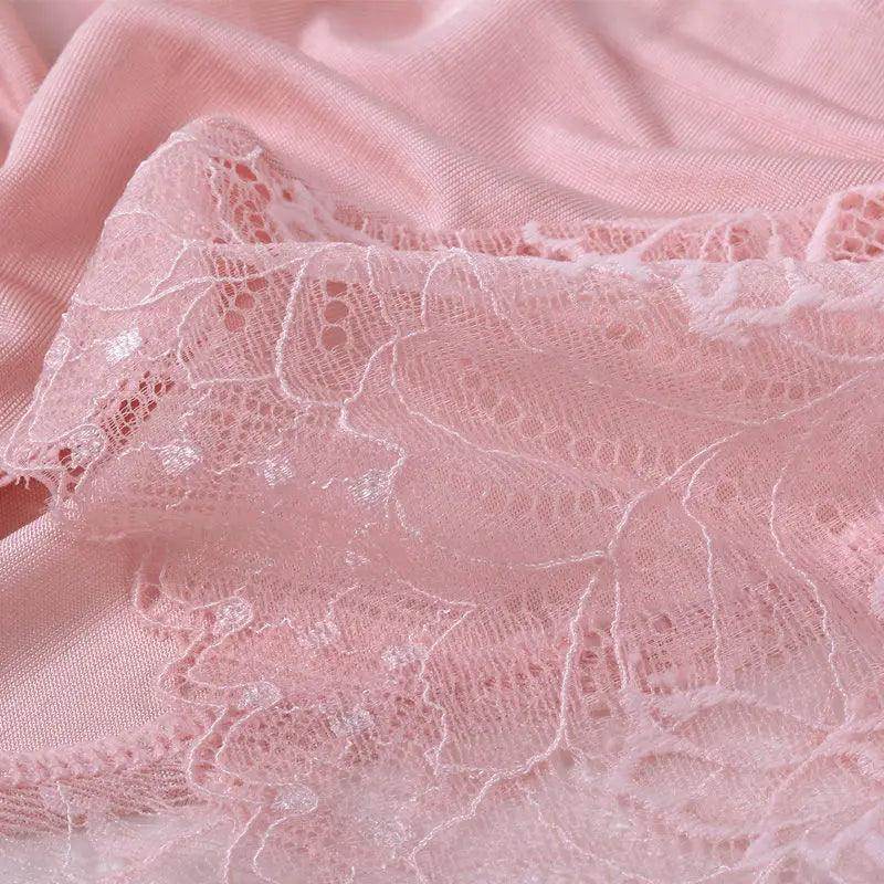 Silk Panties - Lace Mid Waist Briefs Comfortable - LANI SILK 