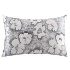 Silk Pillowcases - Floral Print Zipper Closure Standard Size