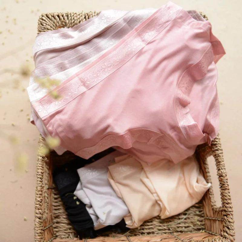 Silk Panties - 100% Natural Silk Seamless Mid Rise Boxers - LANI SILK 